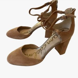 Sam Edelman Simmons Camel Suede block heel